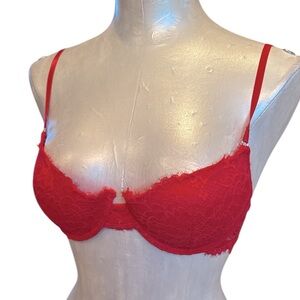 H&M Women’s Red Lace Bra Size 34C